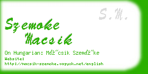 szemoke macsik business card